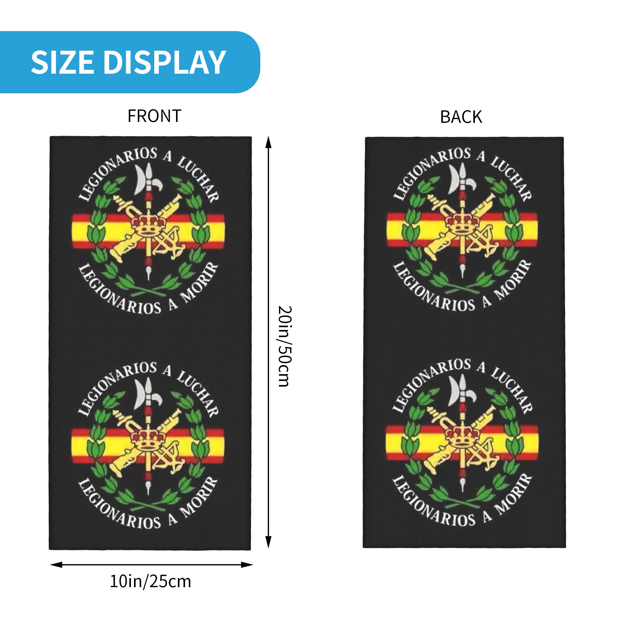 Custom Spanish Legion Bandana  - Neck Warmer Tube ulasan dan harga
