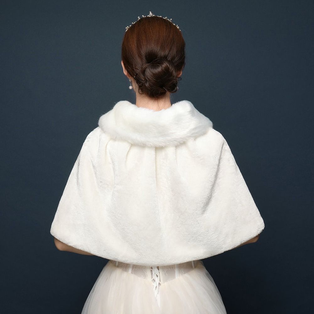White Womens Winter Thicken Pl - Stole Wedding Shawl ulasan dan harga