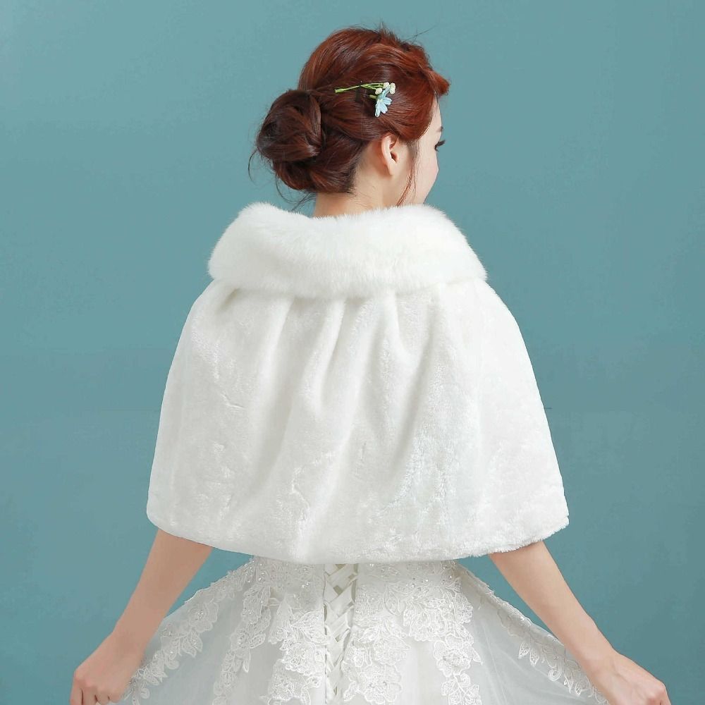 White Womens Winter Thicken Pl - Stole Wedding Shawl ulasan dan harga