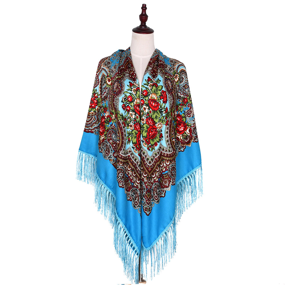 160*160cm Russian Scarf Women  - Bandana Cotton ulasan dan harga