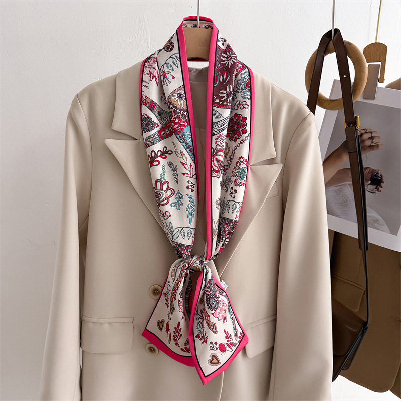 45 Color Women Silk Feel Print - Face Scarf Mask ulasan dan harga