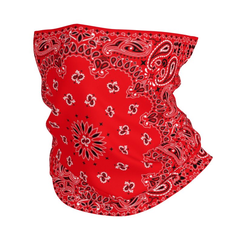 Red Paisley Art Bandana Patter - Neck Warmer Tube ulasan dan harga